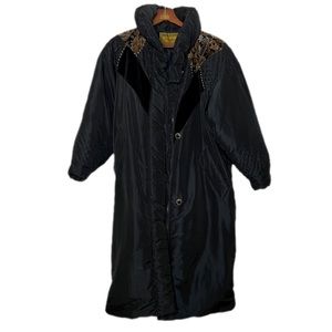Vintage , 80’s J. gallery trench leopard puffer jacket